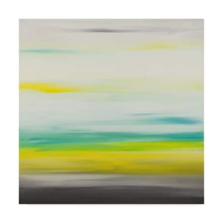 Hilary Winfield 'Sunrise White Gray' Canvas Art,14x14